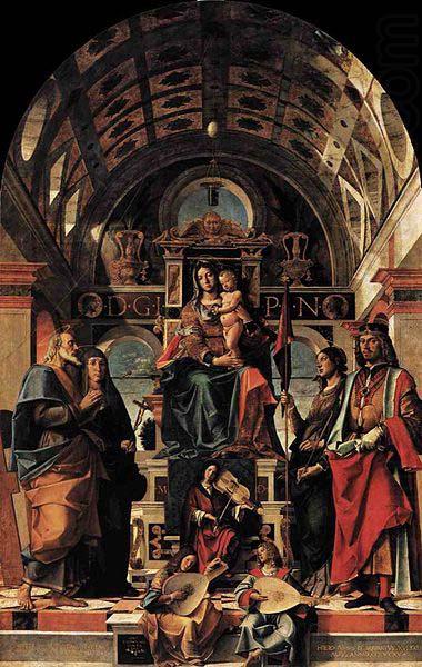 Bartolomeo Montagna Madonna and Child Enthroned with Saints china oil painting image
